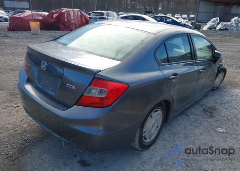 2012 Honda Civic Hf z USA, uszkodzony, nr VIN 2HGFB2F62CH321566